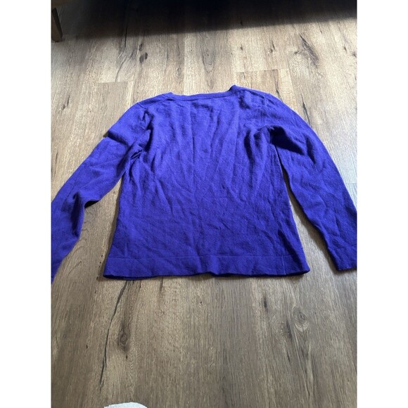 J Crew Womens Teddi Sweater Size S Purple Crew Neck wool - Picture 6 of 6